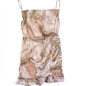 Chocolate strawberry swirl Marble Print Dress - Large